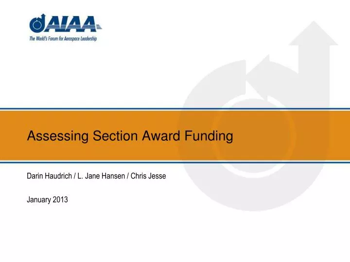 assessing section award funding