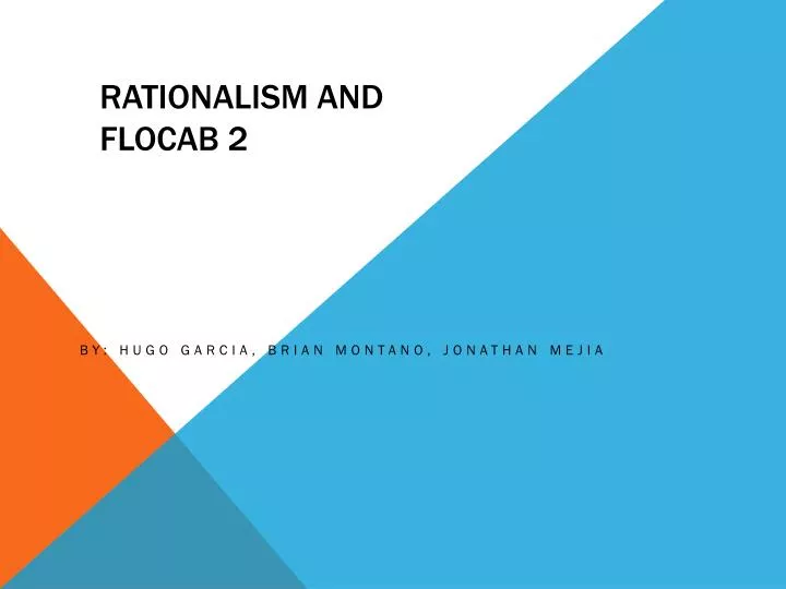 rationalism and flocab 2