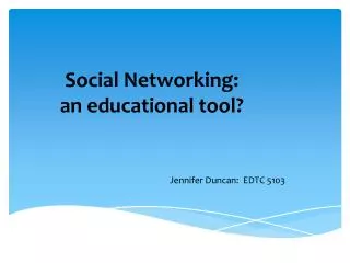Social Networking: an educational tool?