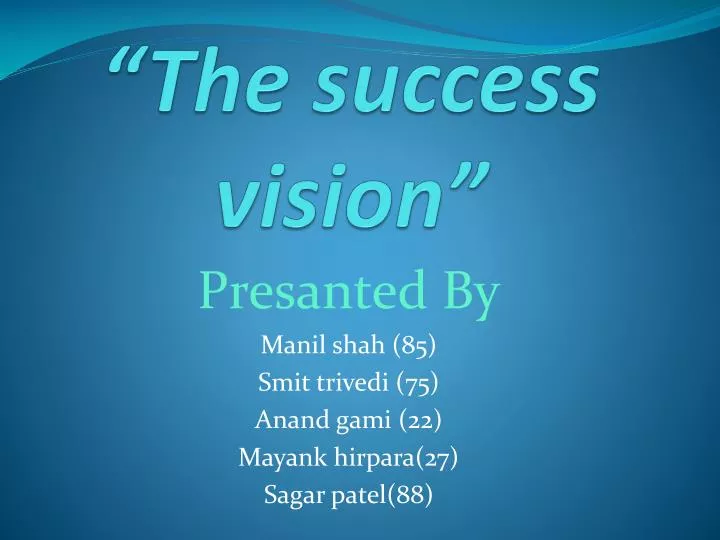the success vision