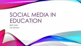Social Media in education