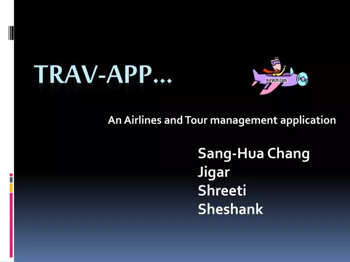 an airlines and tour management application