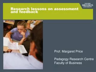 Research lessons on assessment and feedback