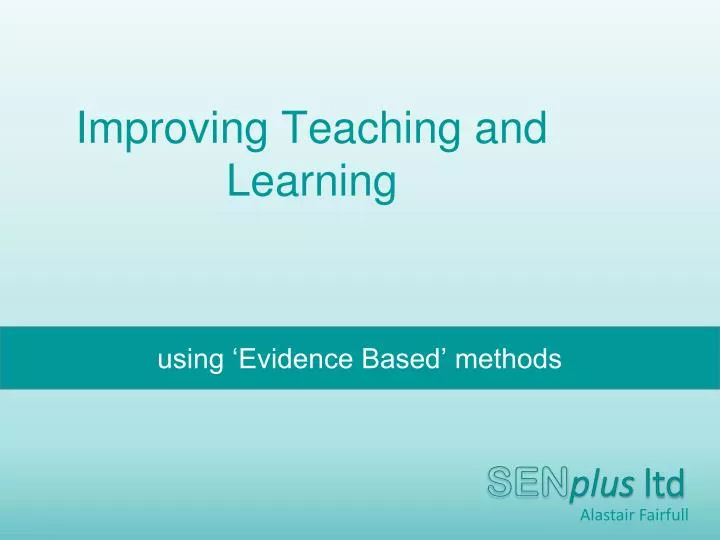 improving teaching and learning