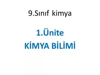 9 s n f kimya