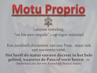 motu proprio