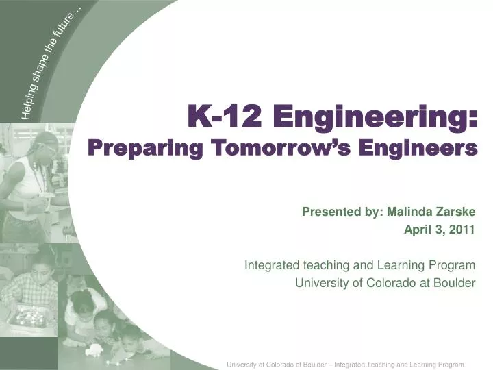 k 12 engineering preparing tomorrow s engineers