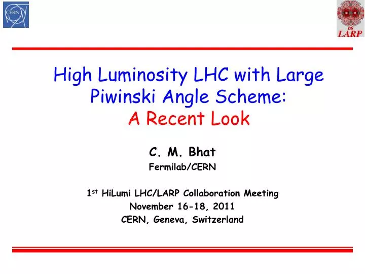 high luminosity lhc with large piwinski angle scheme a recent look