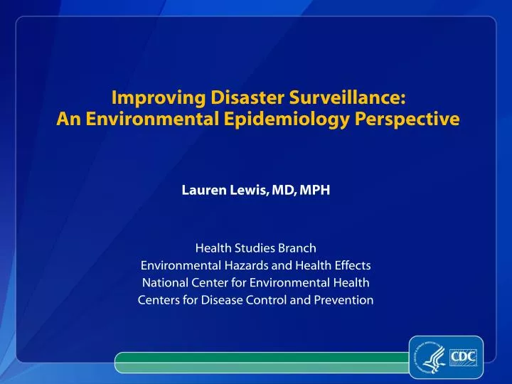 improving disaster surveillance an environmental epidemiology perspective