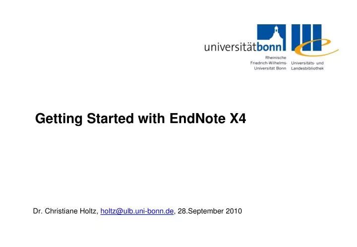 getting started with endnote x4