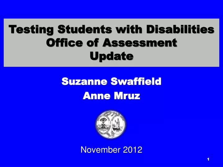 testing students with disabilities office of assessment update