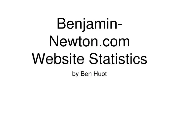 benjamin newton com website statistics