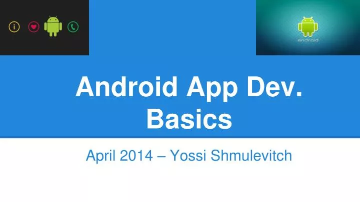 android app dev basics