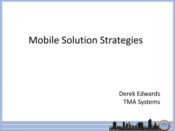 mobile solution strategies