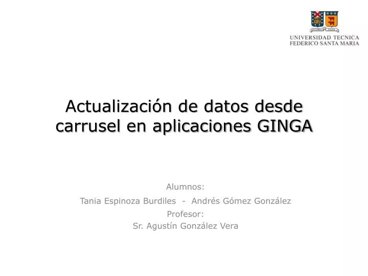 actualizaci n de datos desde carrusel en aplicaciones ginga