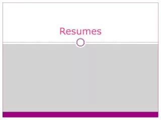 resumes