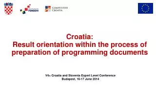 Croatia : Result orientation within the process of preparation of programming documents