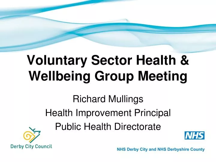voluntary sector health wellbeing group meeting
