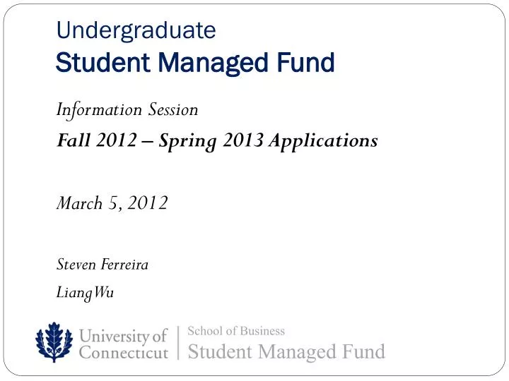 undergraduate student managed fund