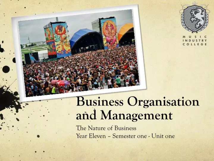 business organisation and management