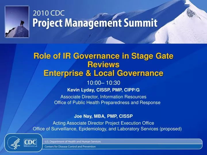 role of ir governance in stage gate reviews enterprise local governance