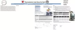 Thermoelectric Cook Stove for Haiti