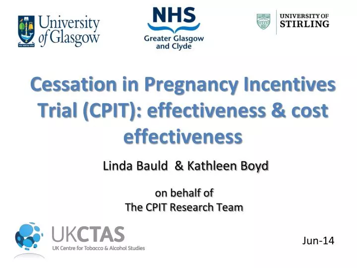 cessation in pregnancy incentives trial cpit effectiveness cost effectiveness