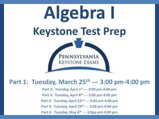 Algebra I Keystone Test Prep