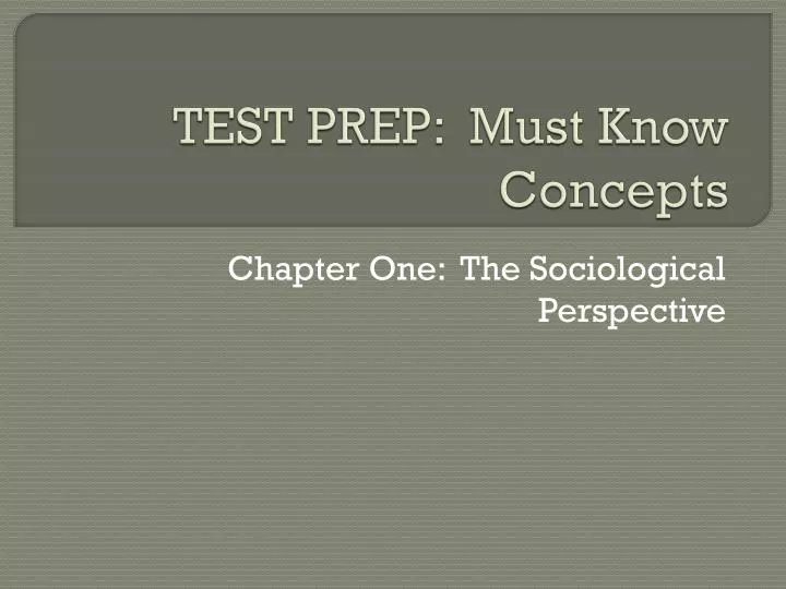 test prep must know concepts