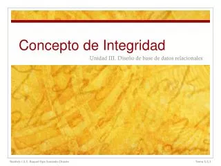 concepto de integridad