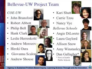 Bellevue-UW Project Team