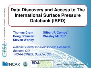 Data Discovery and Access to The International Surface Pressure Databank (ISPD)