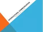 Intercultural Communication - slide 1