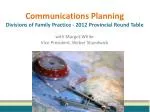 Strategic Communication Planning for Divisions of Family Practice - slide 1