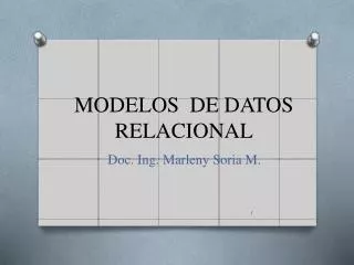 modelos de datos relacional