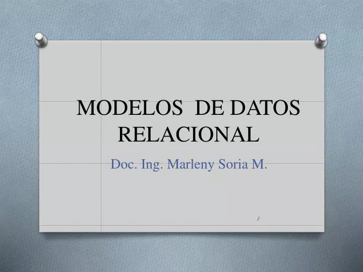 modelos de datos relacional