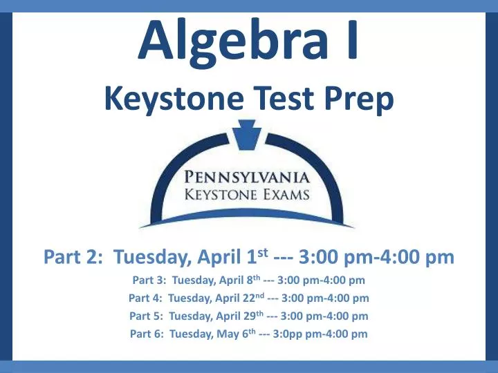 algebra i keystone test prep