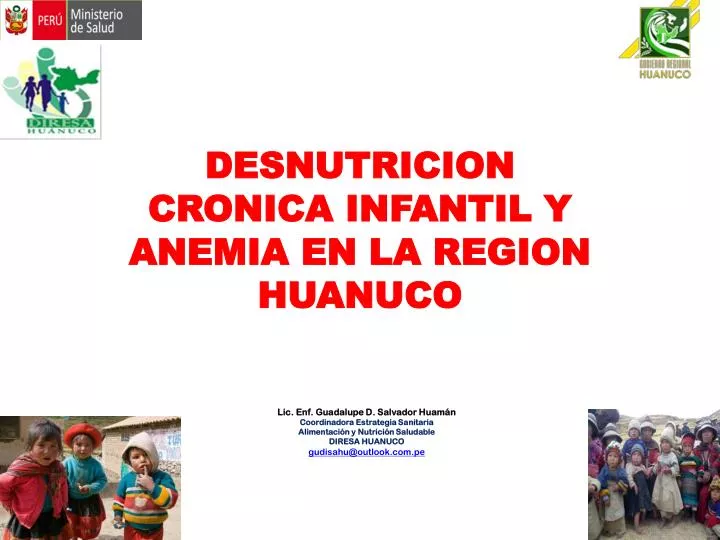 desnutricion cronica infantil y anemia en la region huanuco