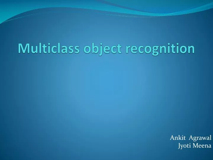 multiclass object recognition