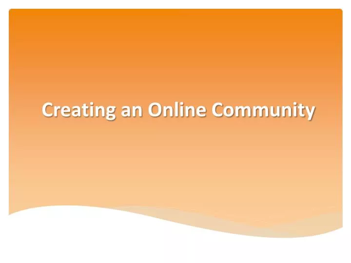 creating an online community