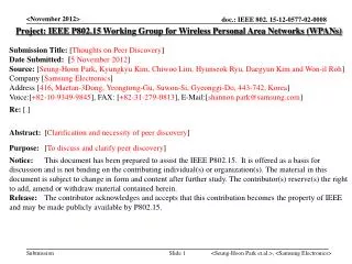 Project: IEEE P802.15 Working Group for Wireless Personal Area Networks (WPANs)