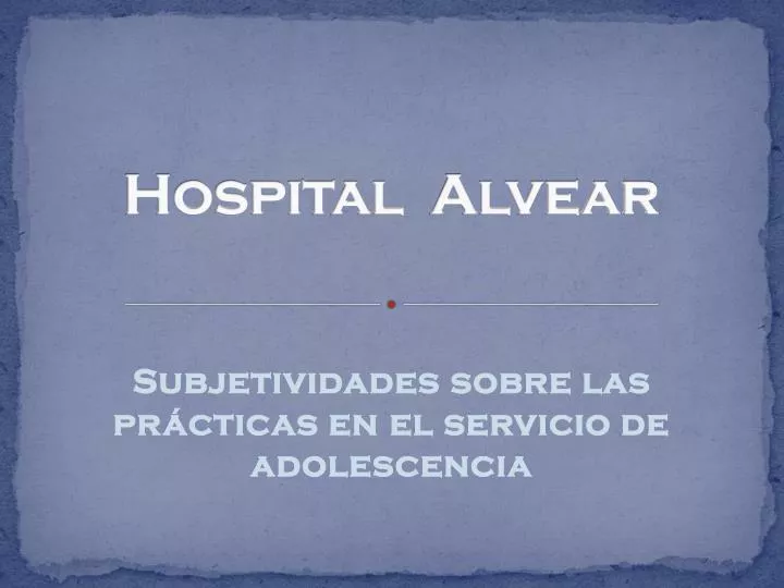 hospital alvear