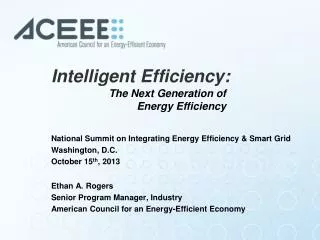 Intelligent Efficiency :