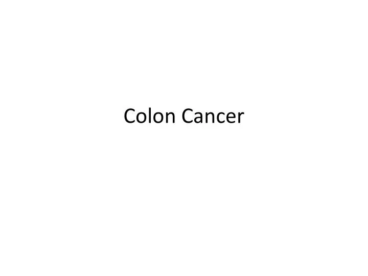 colon cancer