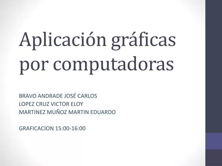 aplicaci n gr ficas por computadoras