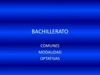 bachillerato