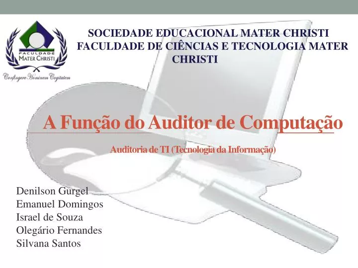 a fun o do auditor de computa o auditoria de ti tecnologia da informa o