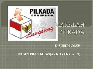 makalah pilkada