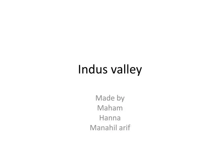 indus valley