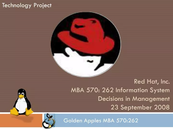 red hat inc mba 570 262 information system decisions in management 23 september 2008